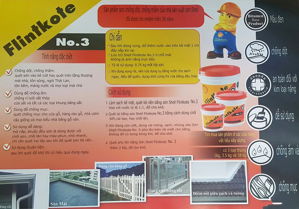 Shell Flintkote No3: Chất chống thấm gốc bitum 6 Ứng dụng của Shell Flintkote No 3