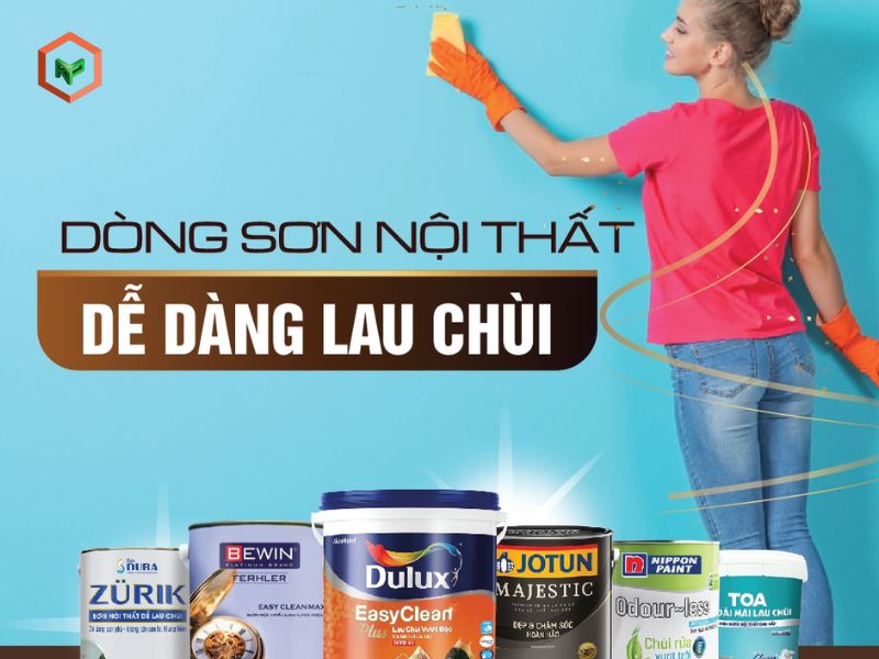 Khối Lập Phương cung cấp các loại sơn dễ lau chùi chính hãng