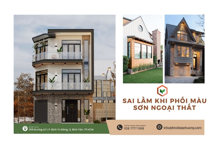 Tìm hiểu các sai lầm khi phối màu sơn ngoại thất