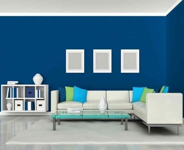 Mẫu sơn nhà nội thất màu xanh dương đẹp ấn tượng