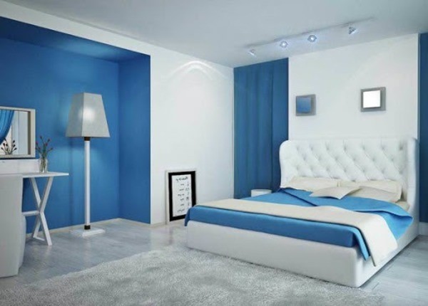Mẫu sơn phòng ngủ màu xanh dương