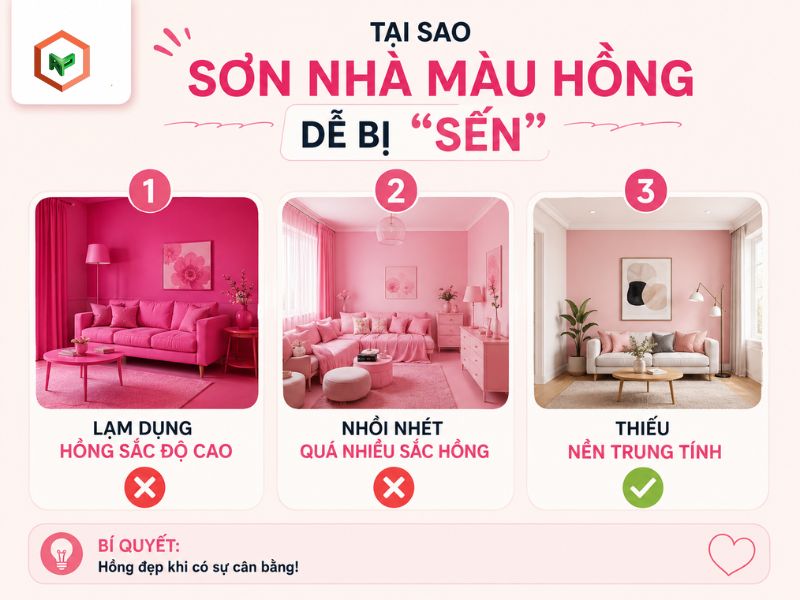 Hướng Dẫn Sơn Nhà Màu Hồng Đẹp, Không Bị "Sến" 30 Lý do sơn nhà màu hồng bị sến