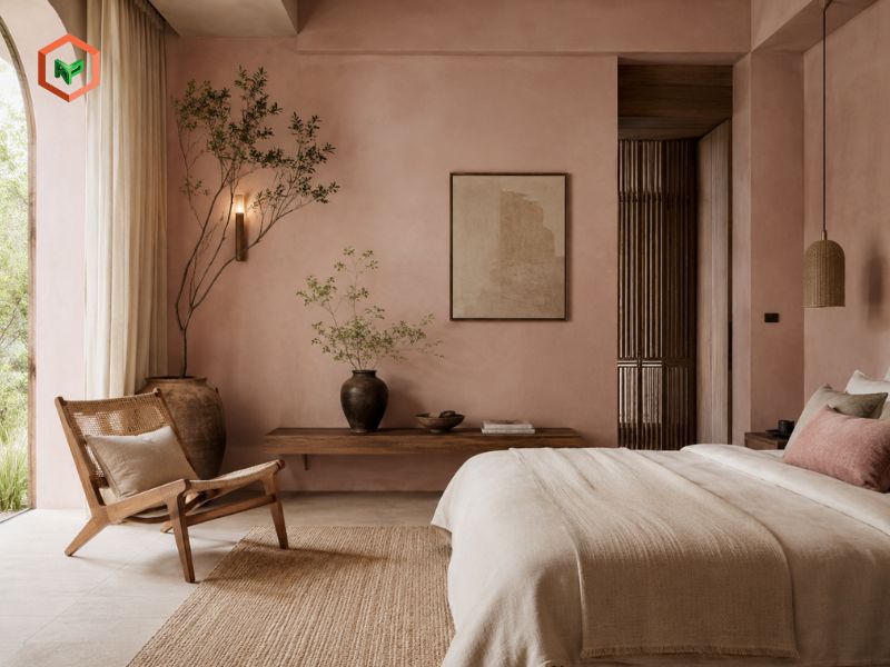 Hướng Dẫn Sơn Nhà Màu Hồng Đẹp, Không Bị "Sến" 34 Sơn nhà màu hồng trà (Tea Pink)