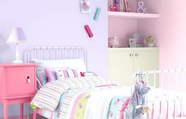 màu sơn phòng ngủ bé gái