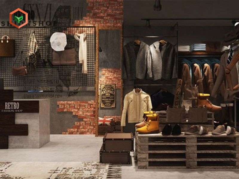 Shop thời trang nam đậm chất cá tính nhờ bố trí nội thất khéo léo 