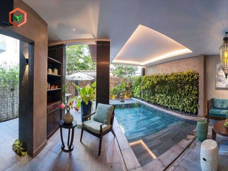 Khu vực hồ bơi trở nên nổi bật, gần gũi 
