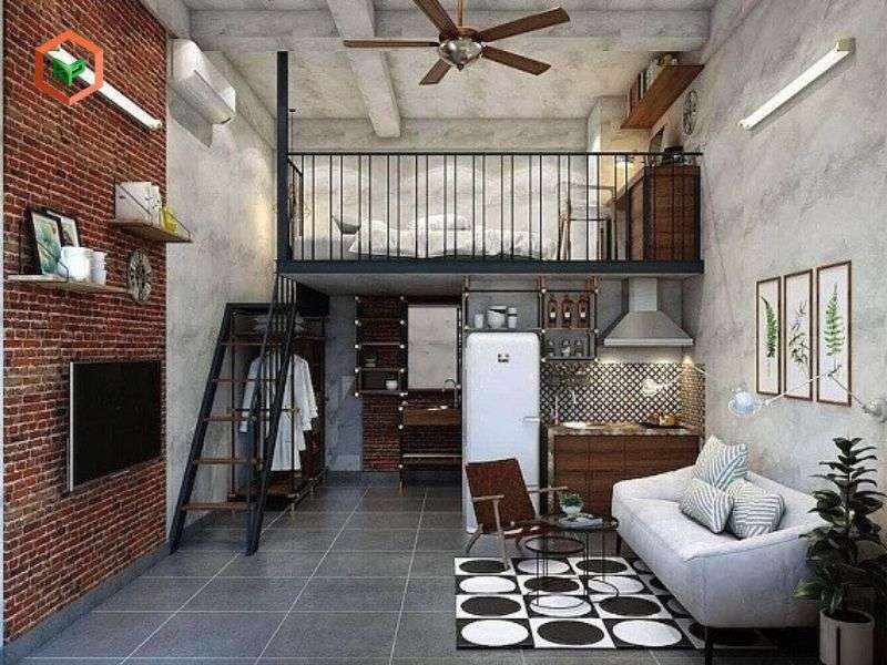 Tường sơn giả bê tông là điểm nhấn tinh tế 