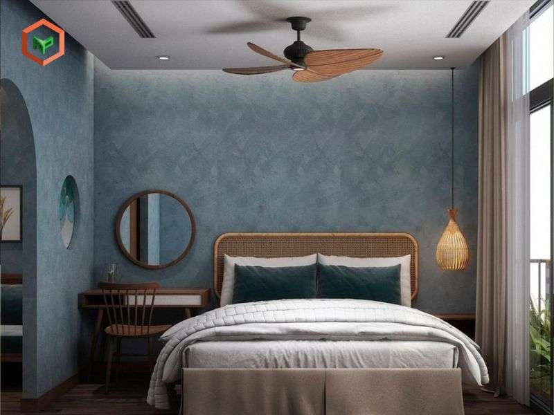 Sơn hiệu ứng bê tông với phong cách nội thất nhiệt đới 