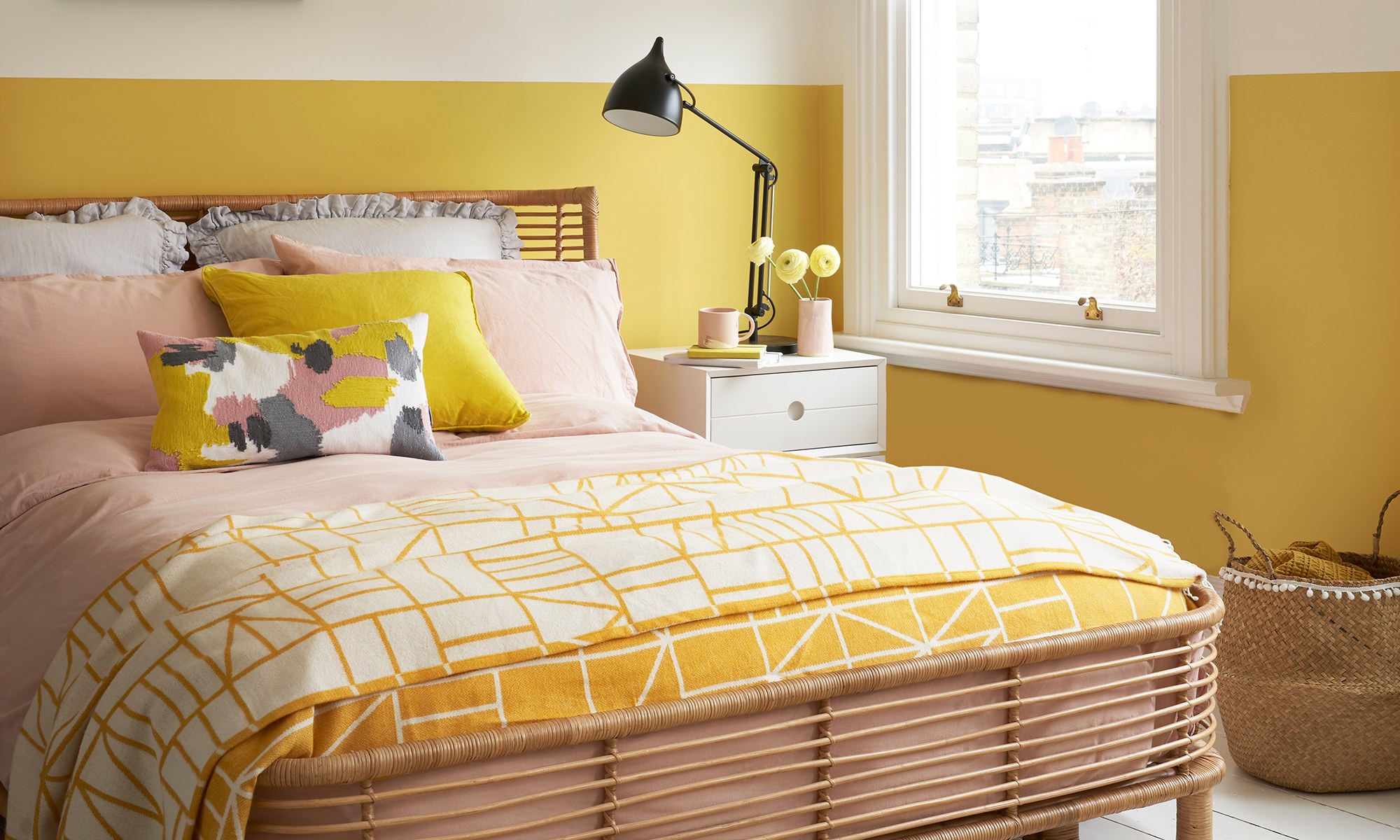 Phòng ngủ màu vàng đẹp
