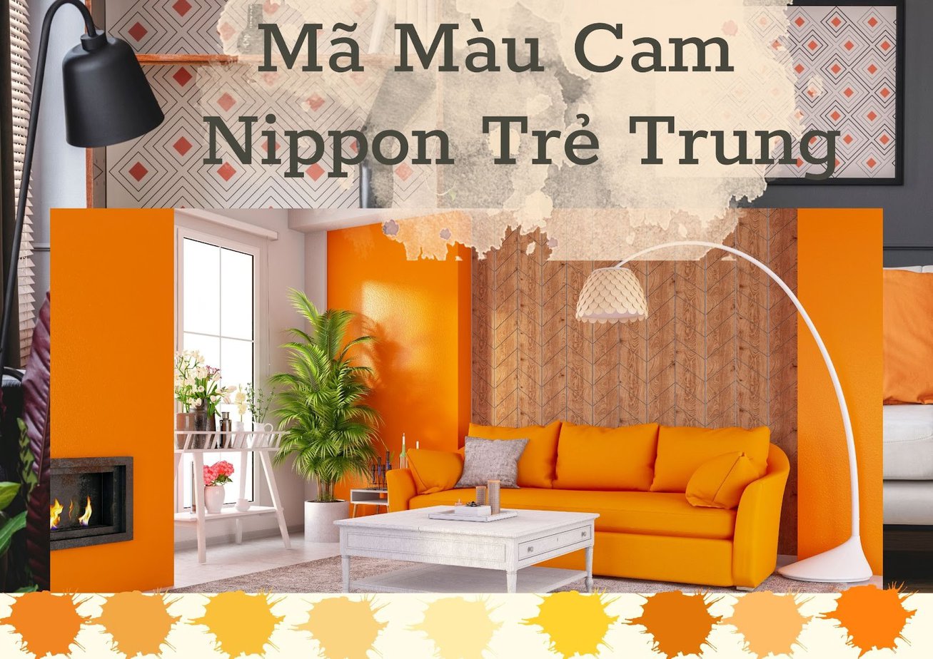Mã màu sơn Nippon màu cam trẻ trung được yêu thích