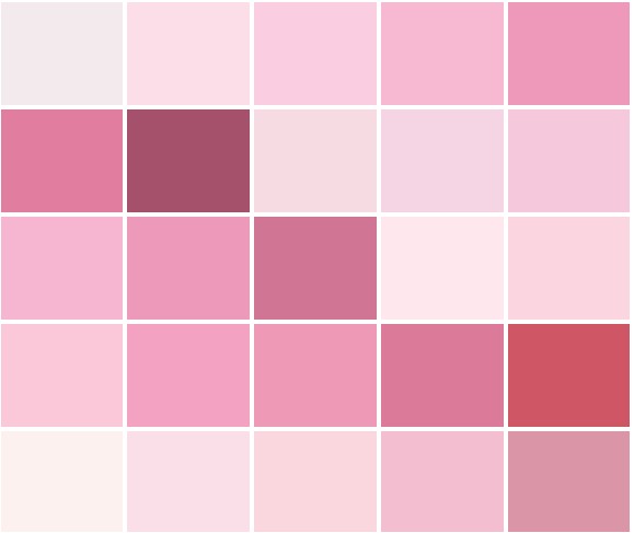 Bảng sơn Nippon tone hồng phấn/ hồng nhạt/ hồng pastel