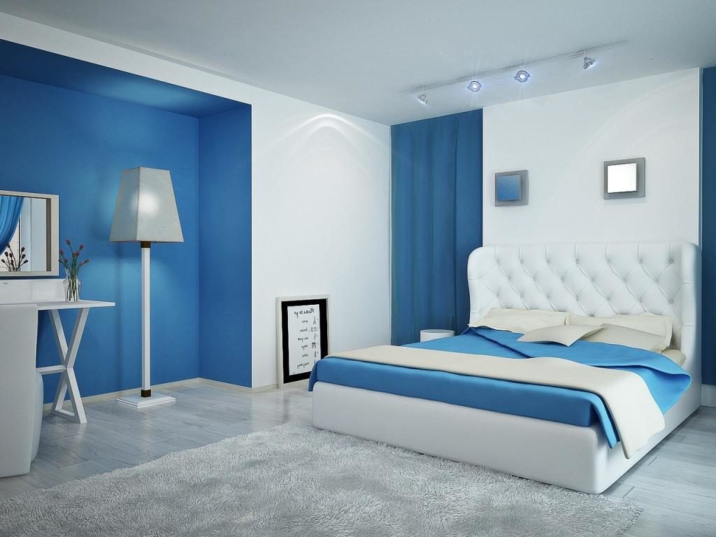 Phòng ngủ kết hợp Legendary Blue 69A - 1A và kem sang trọng, bình yên.