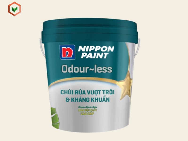 Sơn Phủ Nội Thất Nippon Odour-less Chùi Rửa Vượt Trội