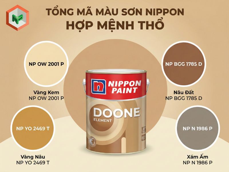 Tổng Mã Màu Sơn Nippon Hợp Mệnh Thổ