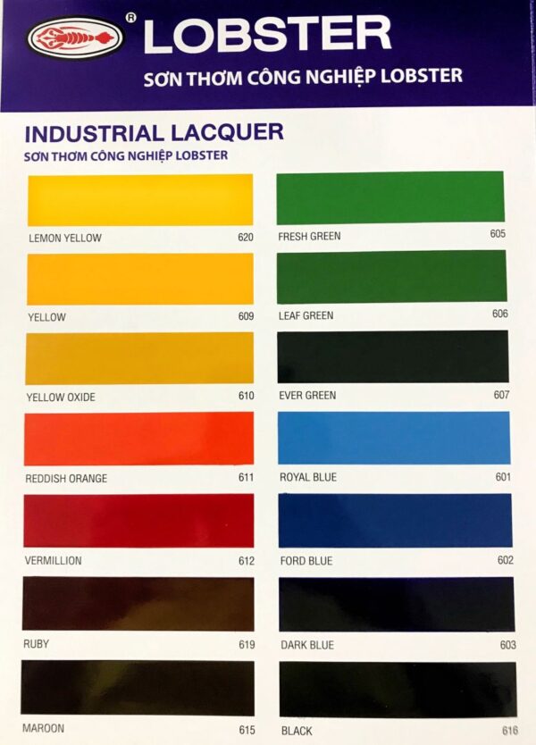 Bảng màu sơn công nghiệp Lobster 1