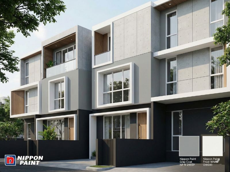 Phối màu ngoại thất Nippon phong cách hiện đại