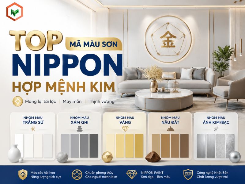 Top 5+ Mã Màu Sơn Nippon Hợp Mệnh Kim