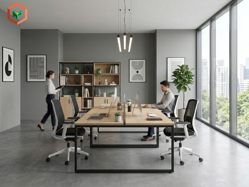 Văn phòng phối màu xám Gray Prince OW059 của Nippon