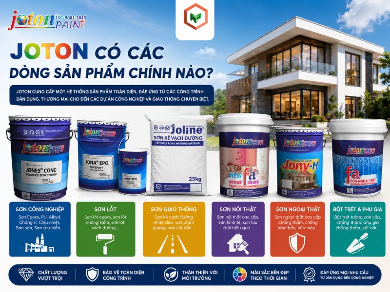 Các dòng sản phẩm chính của sơn Joton