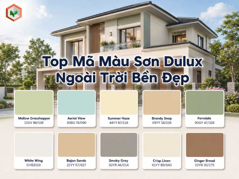 Top 10 Mã Màu Sơn Dulux Ngoài Trời Bền Đẹp