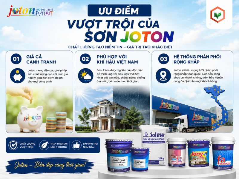 Ưu điểm vượt trội của sơn Joton