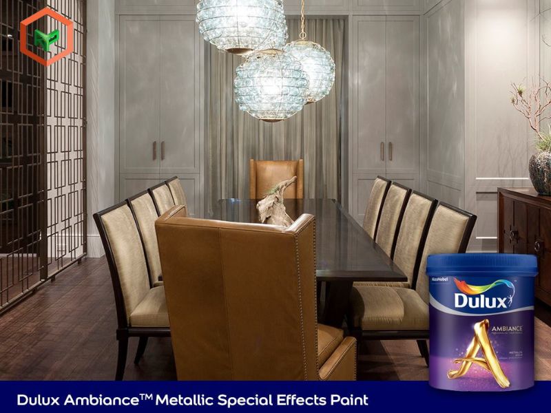 Top 7 Dòng Sơn Hiệu Ứng Dulux Chất Lượng, Đáng Mua 16 Dulux Ambiance Metallic (Hiệu ứng ánh kim lộng lẫy)