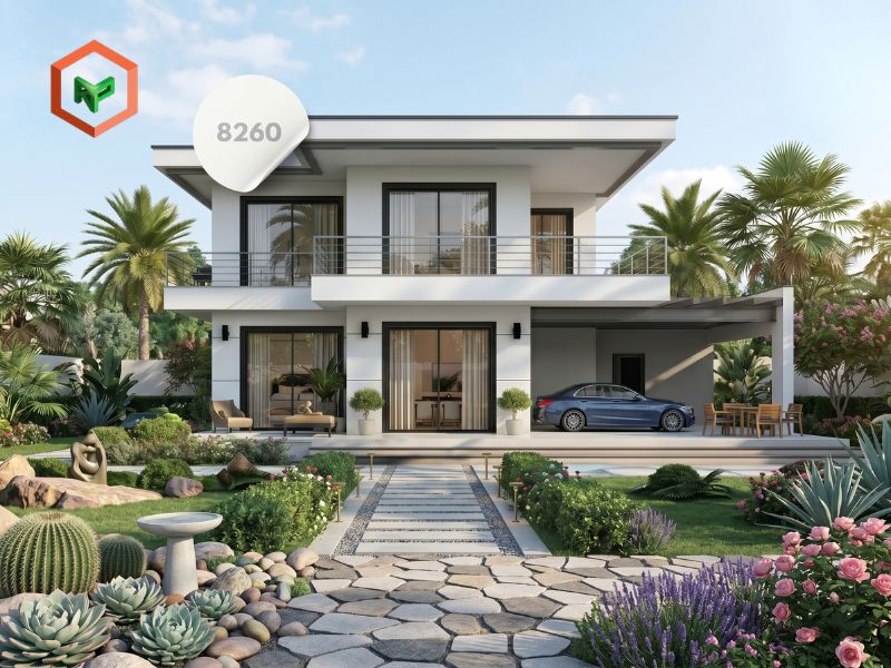 Top 9 Mã Màu Sơn Ngoại Thất TOA Đẹp, Được Yêu Thích 15 Mẫu ngoại thất nhà màu sơn Trắng Ngà TOA 8260