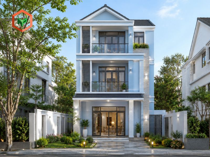 Top 9 Mã Màu Sơn Ngoại Thất TOA Đẹp, Được Yêu Thích 20 Mẫu ngoại thất nhà màu sơn Xanh Thiên Thanh TOA 7372