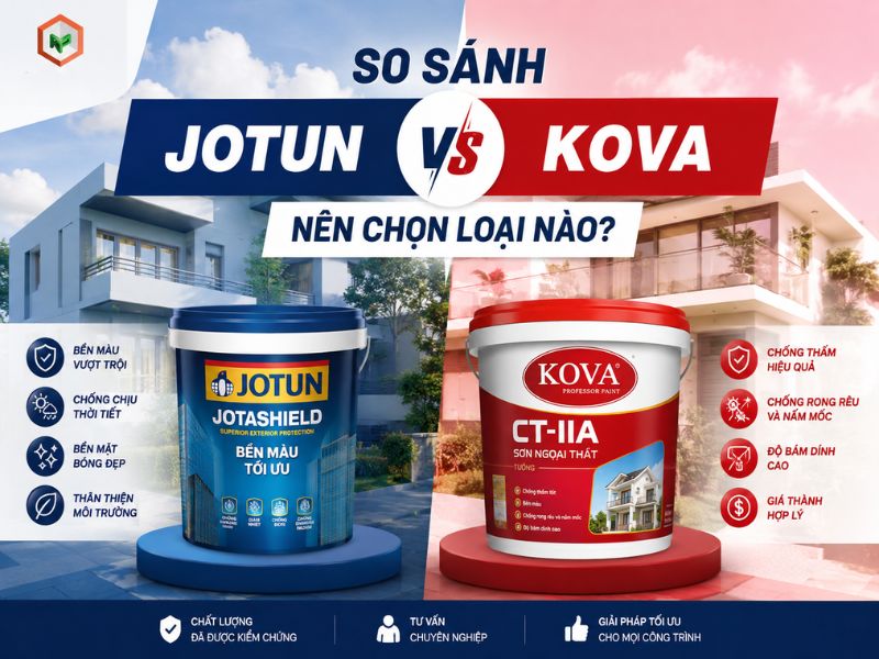 So sánh sơn Jotun và Kova: Nên chọn loại nào?