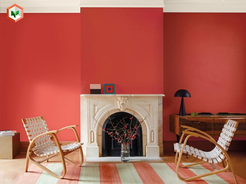 Top 10 Màu Sơn Xu Hướng Nổi Bật Trong Năm 2026 24 Coral Red được ưa chuộng nhờ truyền tải tinh thần trẻ trung, ấm áp