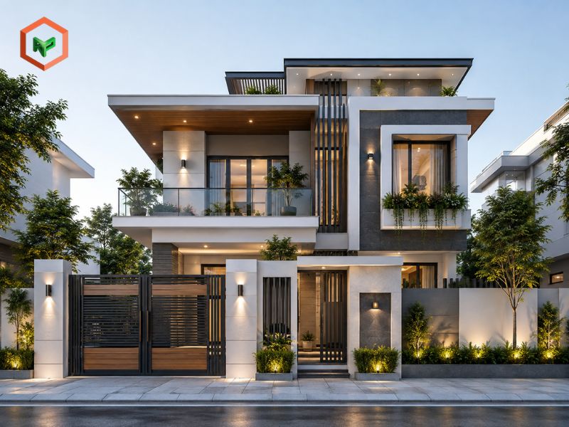 Màu sơn ngoại thất phù hợp phong cách hiện đại