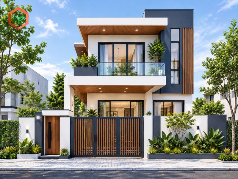 Phối màu sơn ngoại thất nguyên tắc 60-30-10