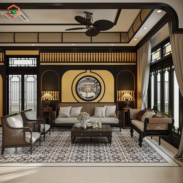 Phối Màu Sơn Nhà Phong Cách Đông Dương Sang Trọng, Độc Đáo 26 Phối Màu Sơn Nhà Phong Cách Đông Dương Sang Trọng, Độc Đáo 12