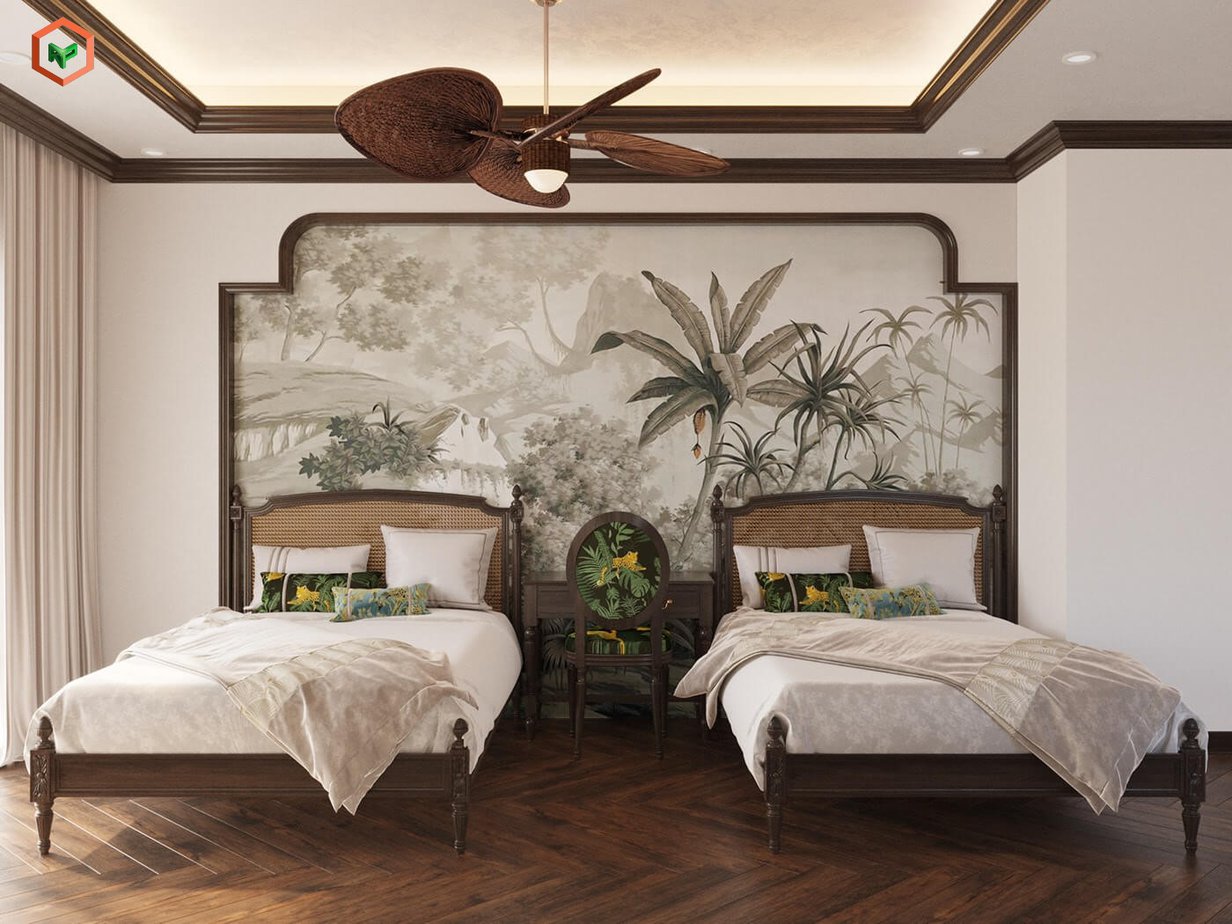 Phối Màu Sơn Nhà Phong Cách Đông Dương Sang Trọng, Độc Đáo 32 Phối Màu Sơn Nhà Phong Cách Đông Dương Sang Trọng, Độc Đáo 18