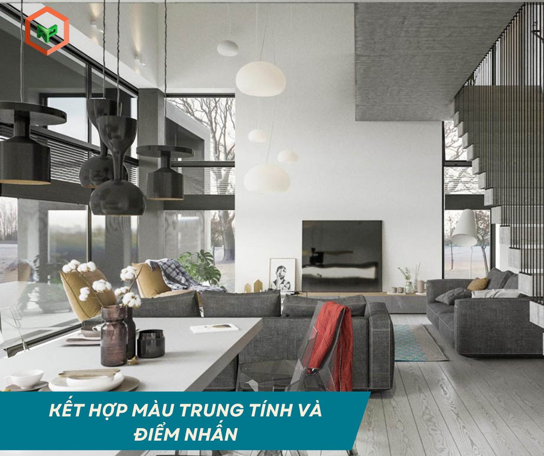 Phối Màu Sơn Cho Biệt Thự Như Thế Nào Sang Trọng? 36 Kết hợp màu trung tính và điểm nhấn khi phối màu nội thất biệt thự