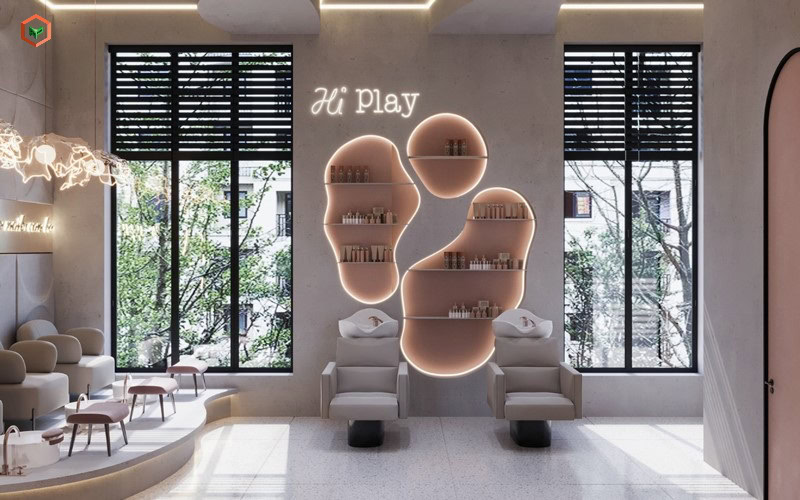 Thiết kế Spa chuyên nghiệp với nhiều họa tiết tinh tế