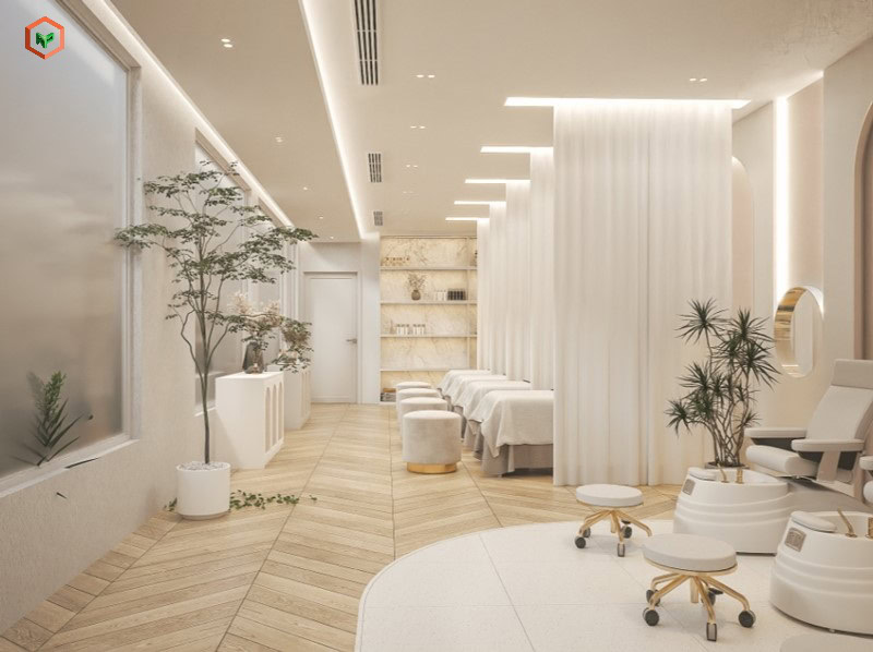 Mẫu thiết kế Spa tinh tế theo phong cách Hiện đại được được nhiều khách hàng yêu thích