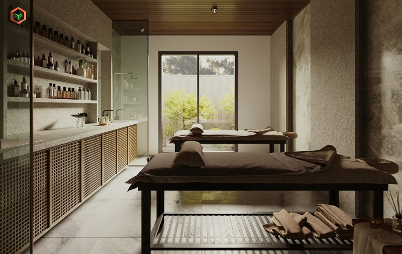 Spa được thiết kế với phong cách Nhật Bản