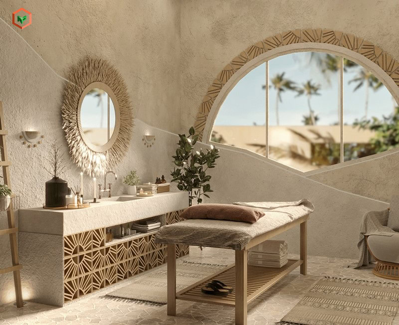 Spa với thiết kế gần gũi với thiên nhiên