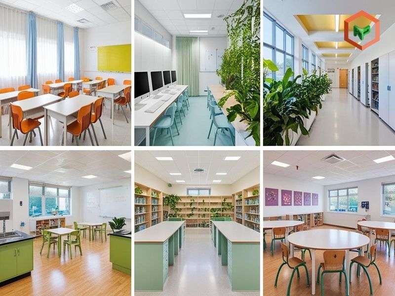 Mẫu phối màu sơn cho từng khu vực chức năng. 