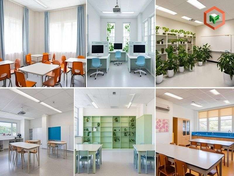 Mẫu phối màu sơn cho từng khu vực chức năng. 
