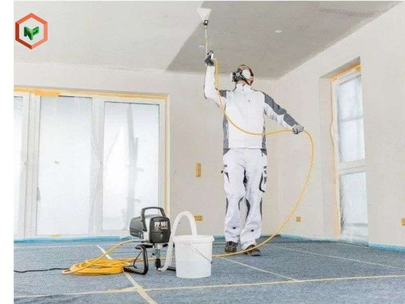 Máy phun sơn công nghiệp là giải pháp lý tưởng cho các dự án lớn như nhà xưởng, cao ốc, khu công nghiệp