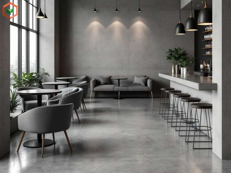 Phối Màu Sơn Cho Quán Cà Phê, Trà Sữa 26 Xám nhạt, xám đậm