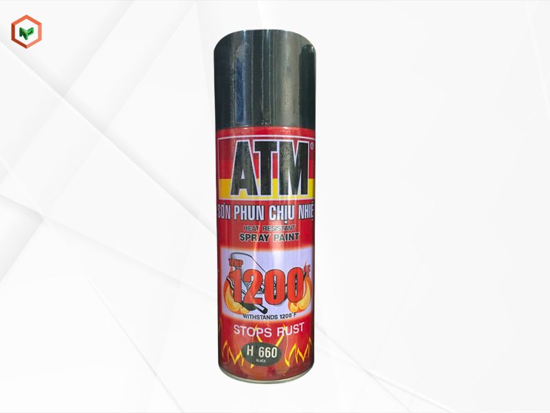 Sơn xịt ATM chịu nhiệt H660 là dòng sản phẩm chuyên dụng cho các bề mặt chịu nhiệt cao, với màu đen bóng bền đẹp