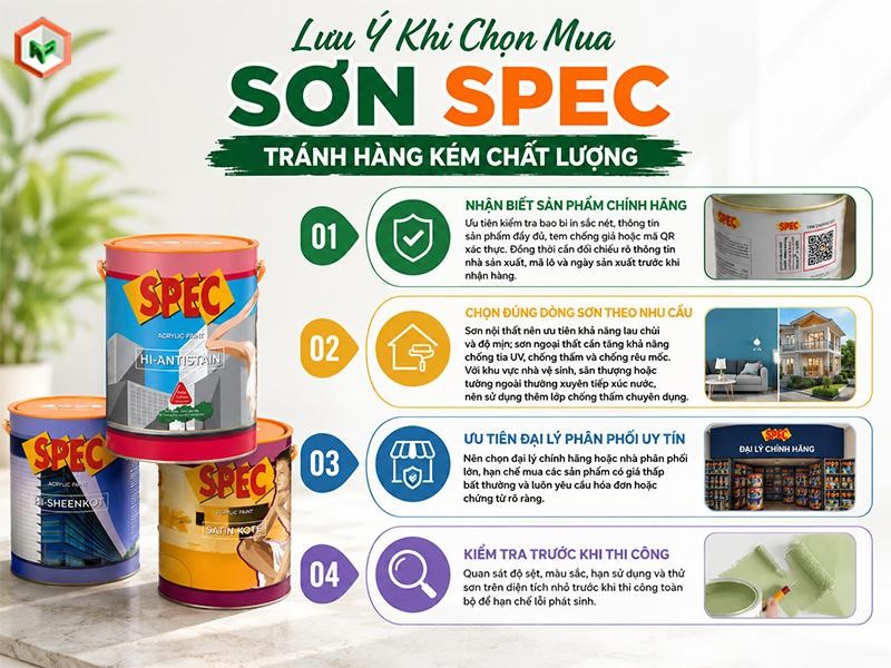 Kinh nghiệm mua sơn SPEC phù hợp