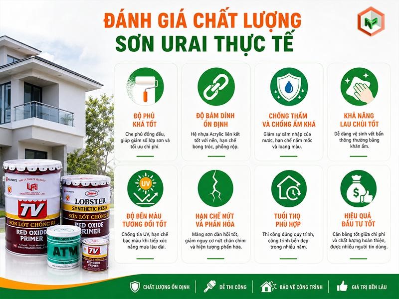 Review chất lượng sơn Urai