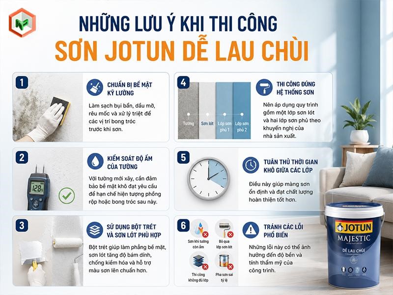 Review Sơn Jotun Dễ Lau Chùi: Sản Phẩm, Chất Lượng, Ứng Dụng Và Lưu Ý Thi Công 19 Kinh nghiệm thi công sơn Jotun dễ lau chùi