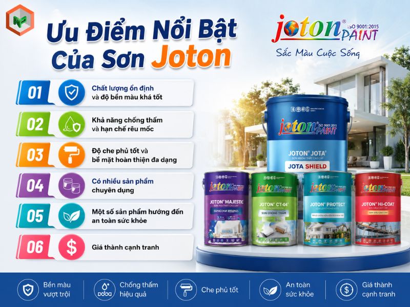 Ưu điểm nổi bật của sơn Joton