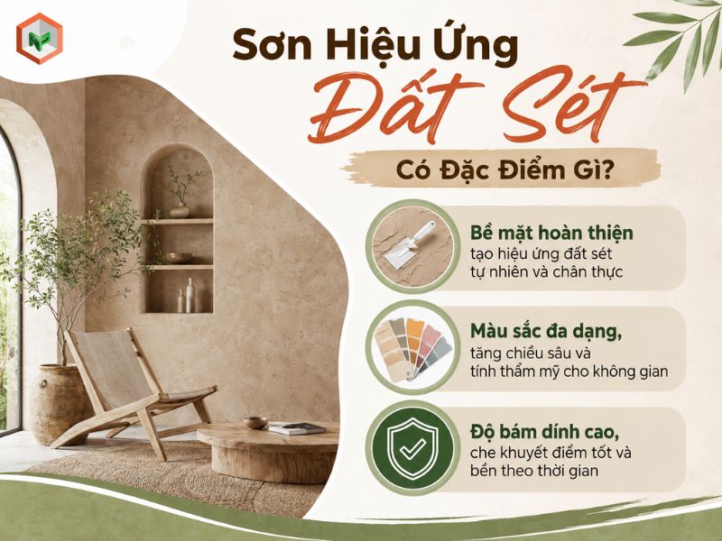Sơn Hiệu Ứng Đất Sét: Đặc Điểm, Ứng Dụng, Top Mẫu Đẹp & Lưu Ý Thi Công 21 Đặc điểm nổi bật của sơn hiệu ứng đất sét