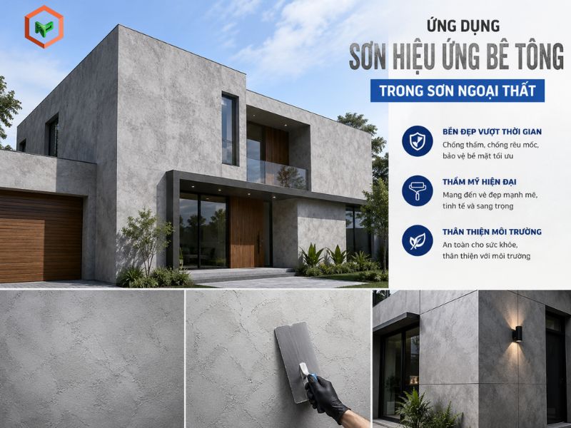 Sơn hiệu ứng bê tông ngoài trời